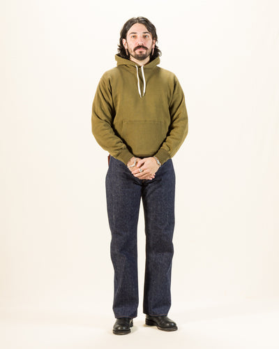 The Real McCoy's 10 oz Loopwheel Hooded Sweatshirt - Olive - Standard & Strange