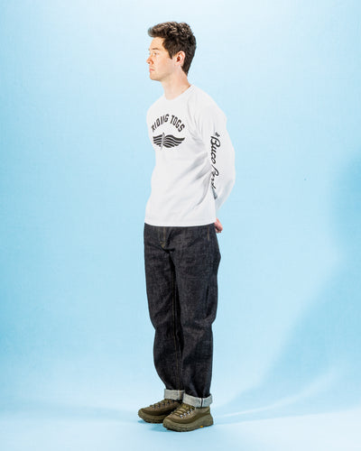 The Real McCoy's Buco L/S Tee / Riding Togs - White - Standard & Strange