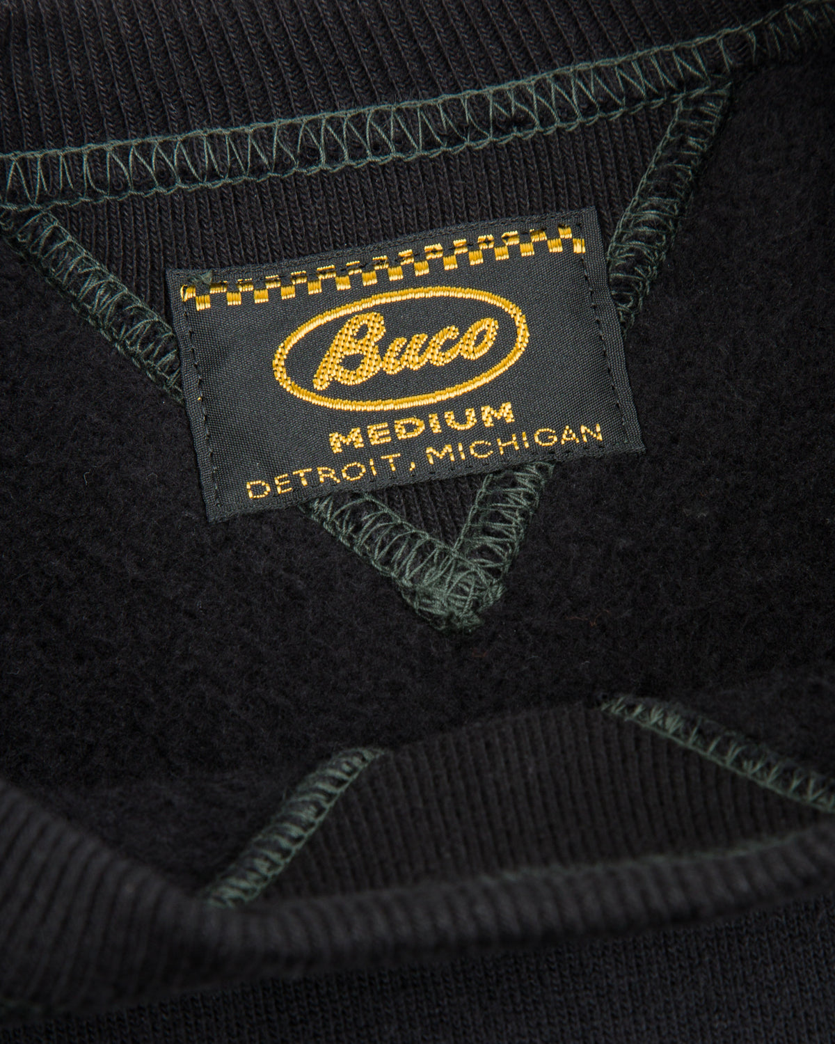 The Real McCoy's Buco Striped-Sleeve Sweatshirt - Black/Charcoal - Standard & Strange
