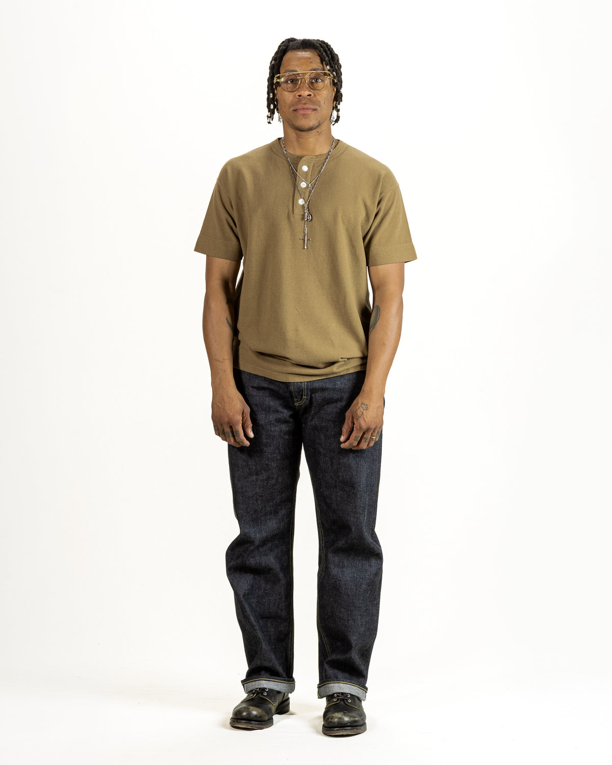 Trophy Clothing Utility Mil Henley S/S Tee - Coyote - Standard & Strange