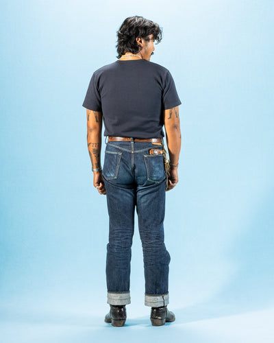 Wonder Looper Double Heavyweight Crewneck T-shirt - Navy - Standard & Strange