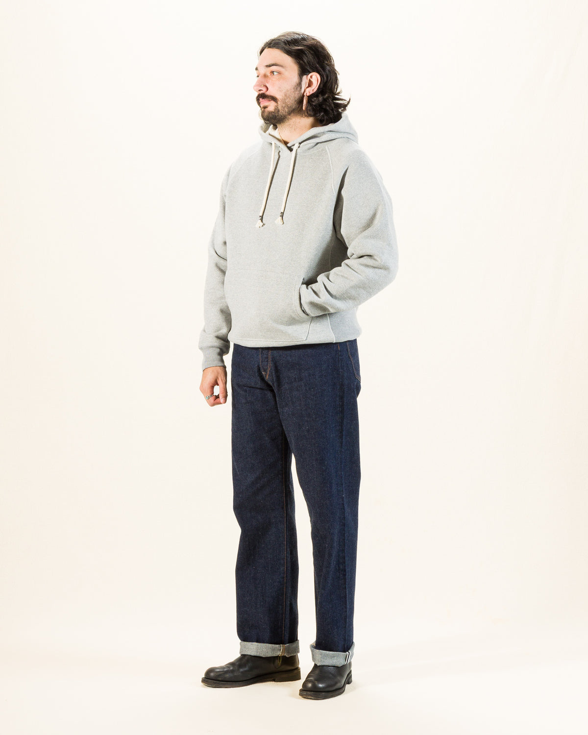 Wonder Looper Double Heavyweight French Terry Pullover Hoodie - Heather Grey - Standard & Strange
