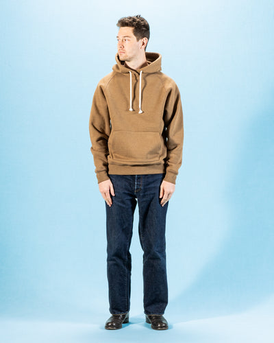 Wonder Looper Foxfibre® Double Heavyweight French Terry Pullover Hoodie - Iron Mordant Coyote 80 - Standard & Strange