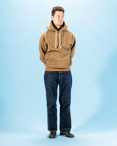 Wonder Looper Foxfibre® Double Heavyweight French Terry Pullover Hoodie - Iron Mordant Coyote 80 - Standard & Strange
