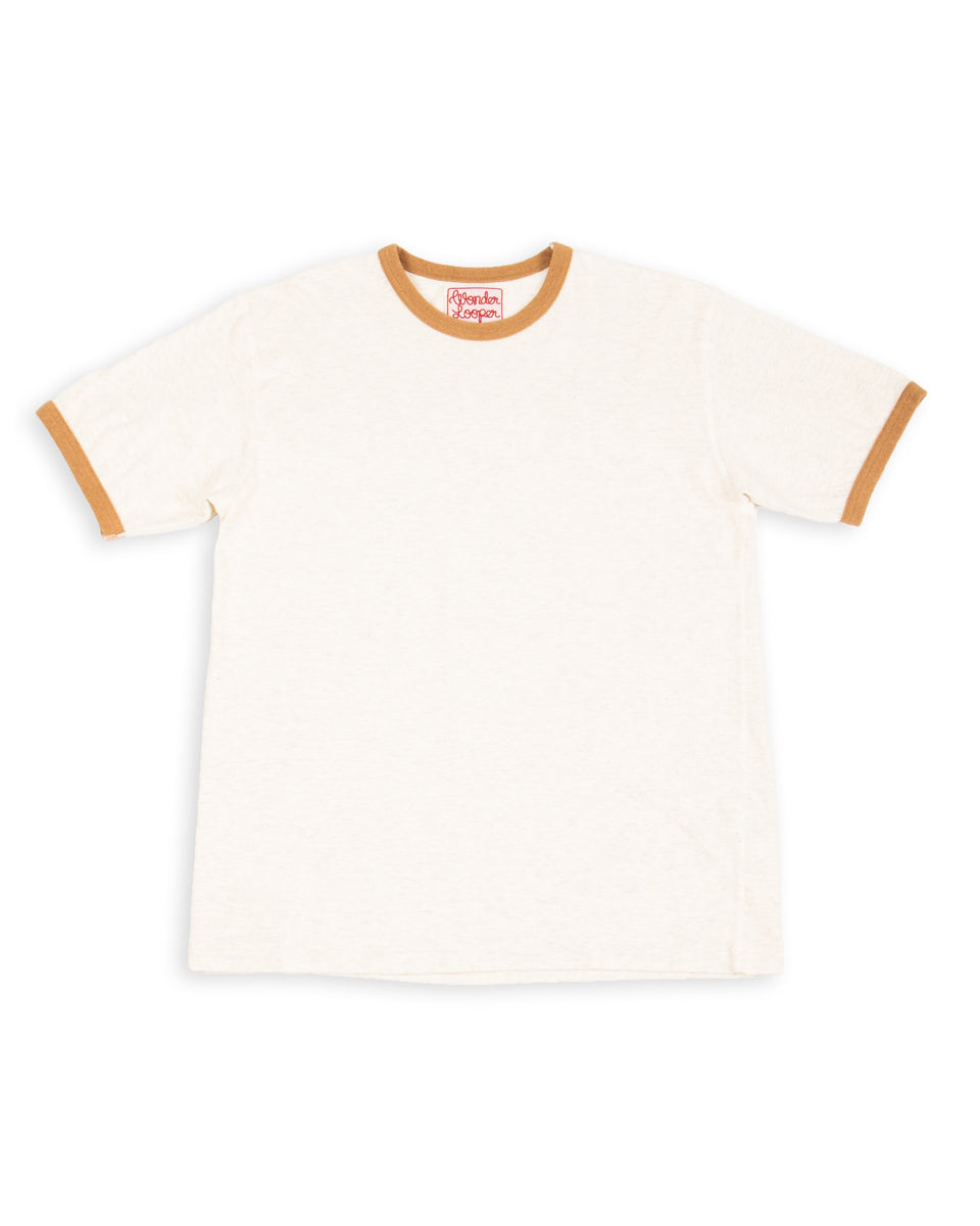 Wonder Looper Recycled Cotton Foxfibre® Ringer Tee - Sand - Standard & Strange
