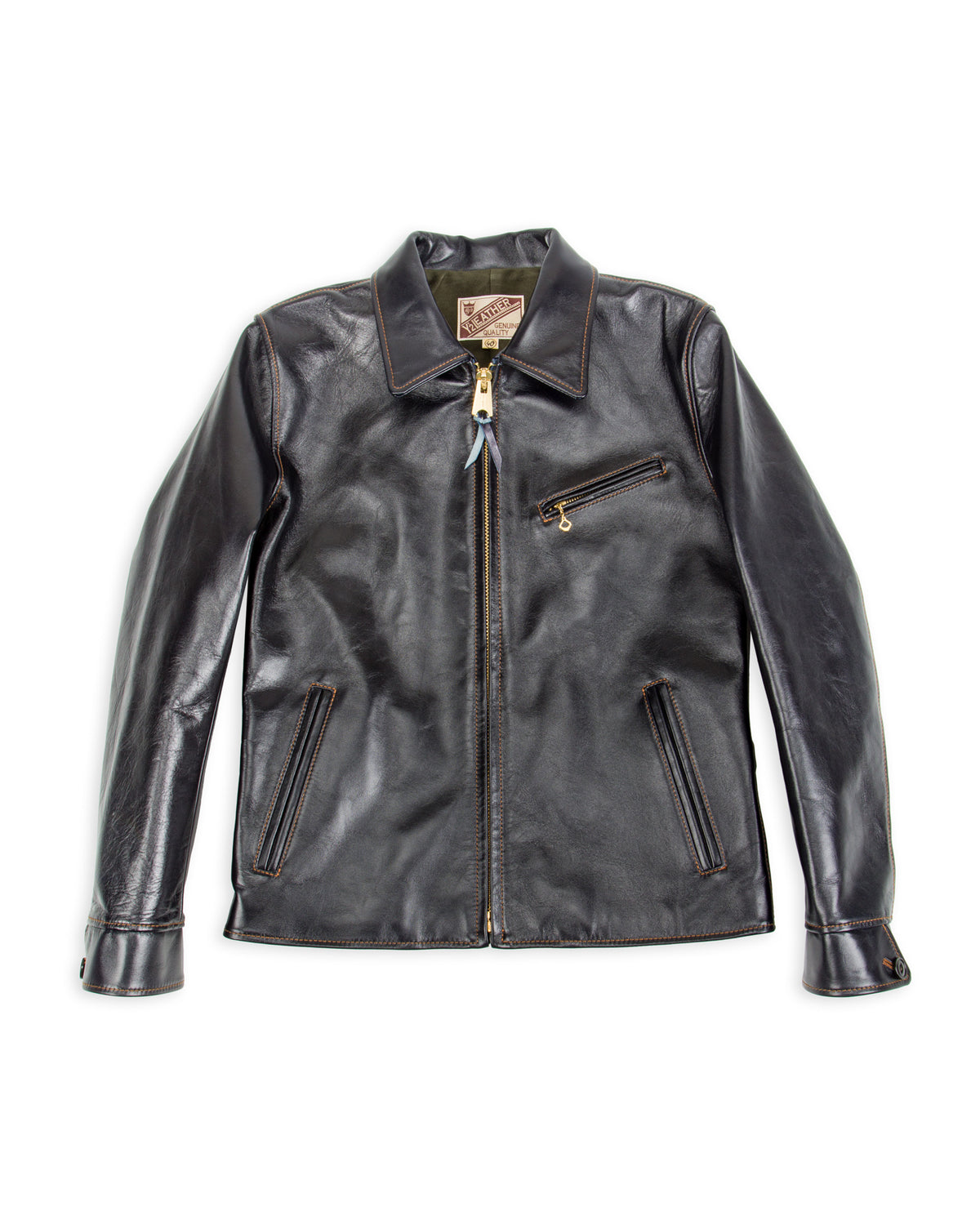 Y'2 Leather Indigo Dyed Horsehide Single Riders Jacket (IR-42) - Standard & Strange