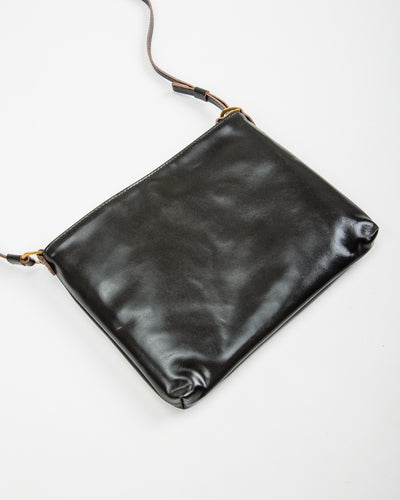 Y'2 Leather Sacoche Bag - Black Natural Scar Horse (BG-18) - Standard & Strange