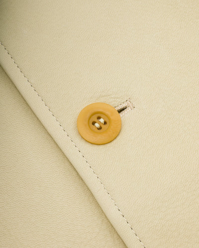 Y'2 Leather Deerskin Rounded Hem Car Coat (DC-76-C Spring Edition) - Cream - Standard & Strange