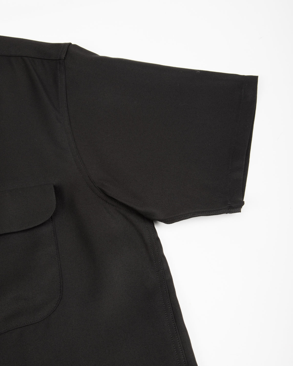 Flap Pocket Rayon S/S Shirt - Black