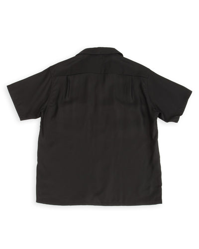 Flap Pocket Rayon S/S Shirt - Black