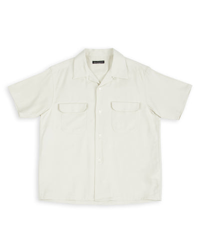 Flap Pocket Rayon S/S Shirt - Natural