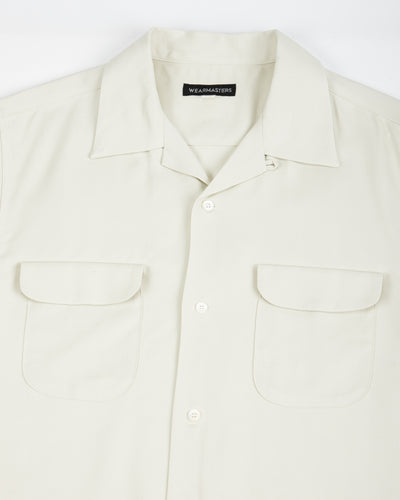 Flap Pocket Rayon S/S Shirt - Natural