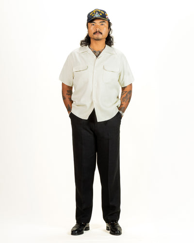 Flap Pocket Rayon S/S Shirt - Natural