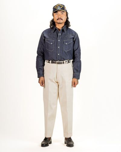 Attractions Heritage Denim Trousers - White USN Herringbone - Standard & Strange