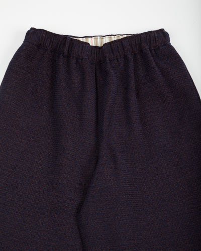 Gorsch One Size Velvet Yarn Easy Trousers - Navy Wool Rayon - Standard & Strange
