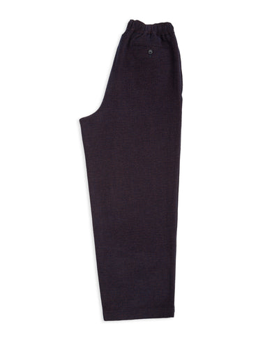 Gorsch One Size Velvet Yarn Easy Trousers - Navy Wool Rayon - Standard & Strange