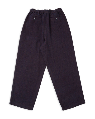 Gorsch One Size Velvet Yarn Easy Trousers - Navy Wool Rayon - Standard & Strange