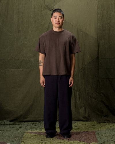 Gorsch One Size Velvet Yarn Easy Trousers - Navy Wool Rayon - Standard & Strange