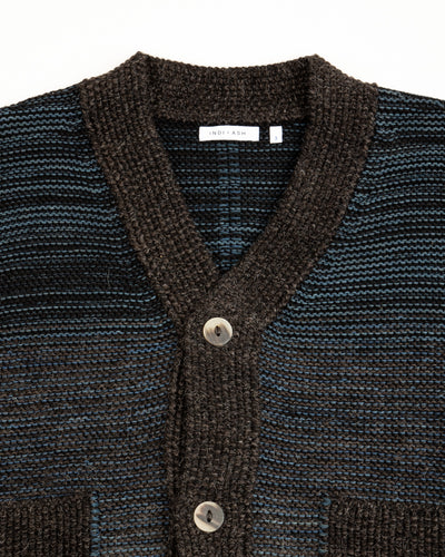 Indi + Ash Ren Cardigan - Undyed Black Alpaca/Dark Indigo - Standard & Strange