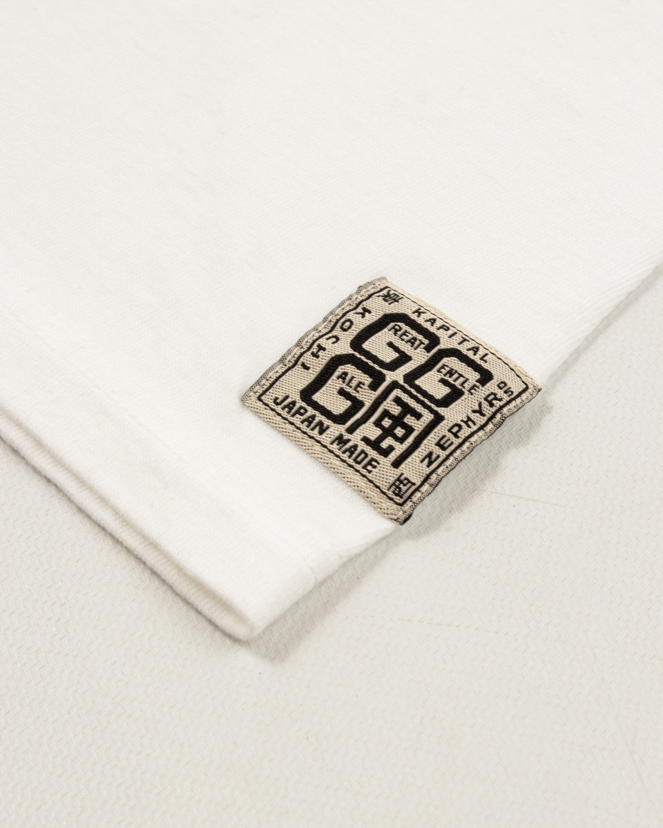 Kapital 20/-Jersey Crew T (THUNDER & CONIFER) - White - Standard & Strange