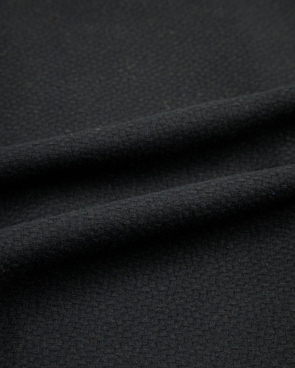 Monitaly Jute Coat - Black Wool Flannel Vicente - Standard & Strange