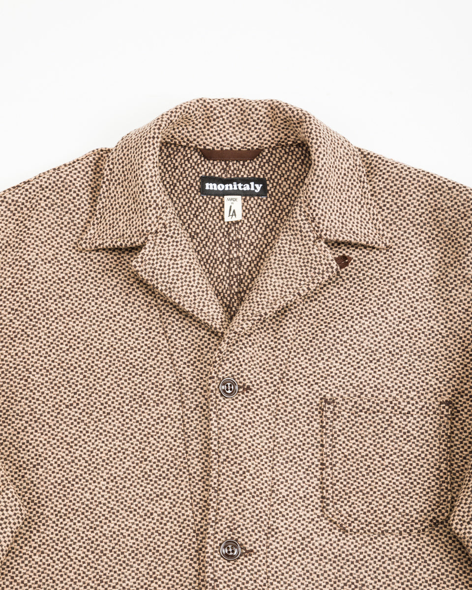 Monitaly Italian Jail Jacket - Giraffe Wool Flannel Vicente - Standard & Strange