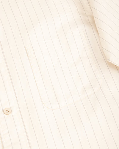 MotivMfg Authentic Fit BD Shirt - Ivory Striped Cotton/Silk Twill - Standard & Strange