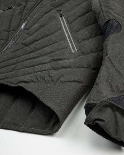 MotivMfg Radium Down Jacket - Black Waxed Cotton - Standard & Strange