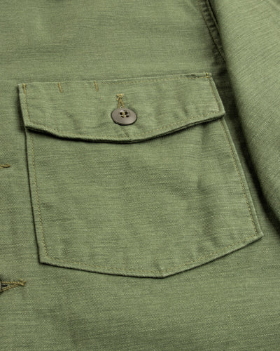 OrSlow Fatigue Shirt - Olive Reverse Sateen - Standard & Strange