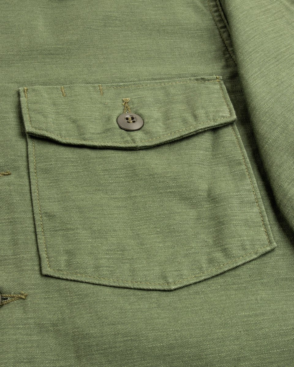 OrSlow Fatigue Shirt - Olive Reverse Sateen - Standard & Strange