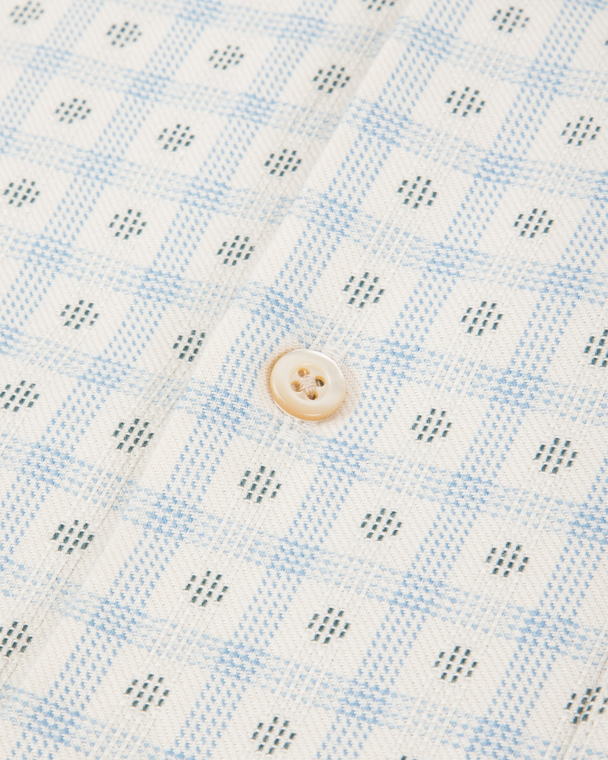 Prequel S&S x Prequel Short Open Collar Shirt - Beige Classic Dobby Check - Standard & Strange