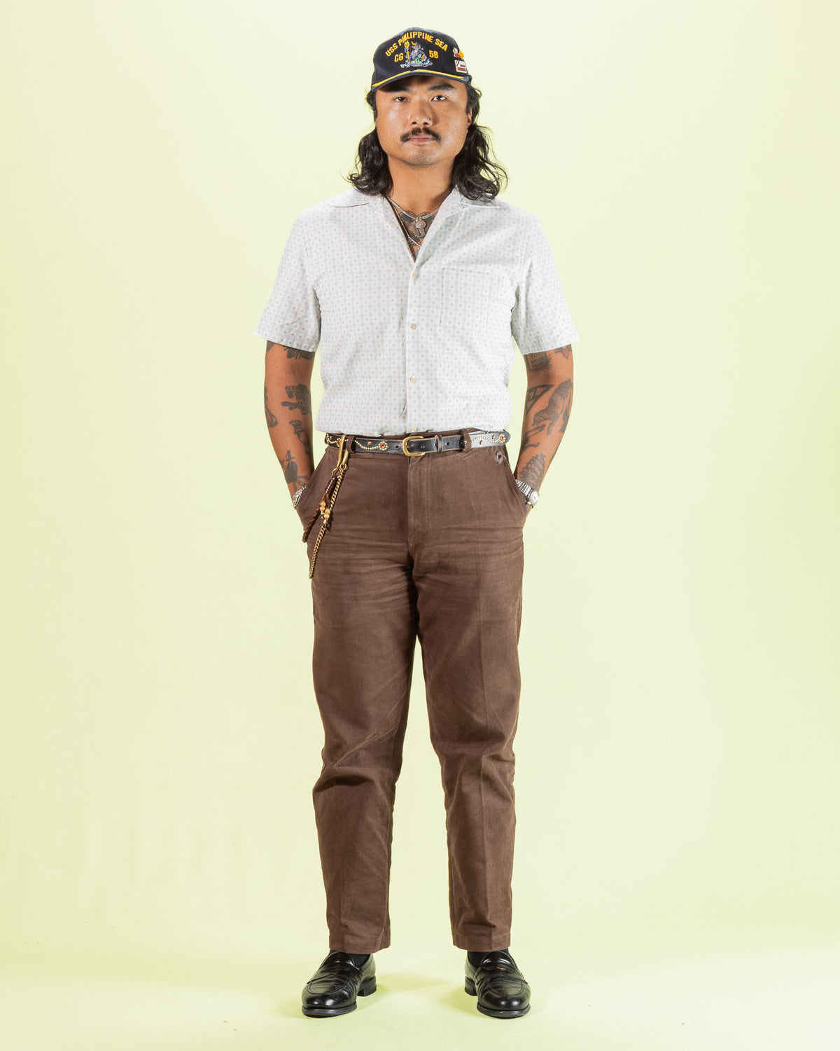 Prequel S&S x Prequel Short Open Collar Shirt - Beige Classic Dobby Check - Standard & Strange