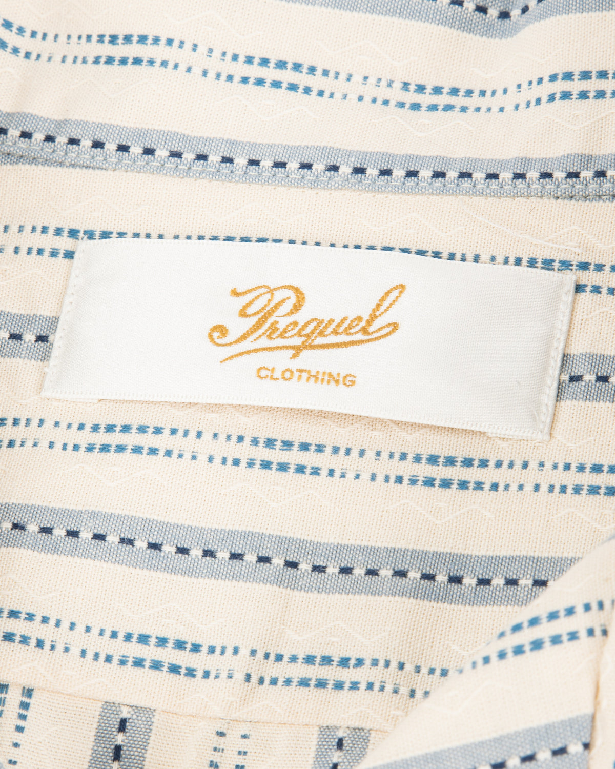 Prequel S&S x Prequel Short Open Collar Shirt - Beige Classic Riviera Stripe - Standard & Strange