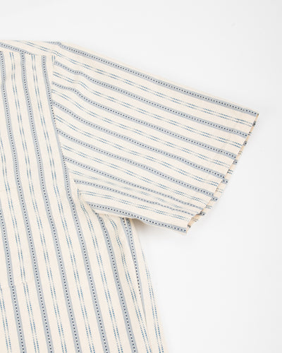Prequel S&S x Prequel Short Open Collar Shirt - Beige Classic Riviera Stripe - Standard & Strange