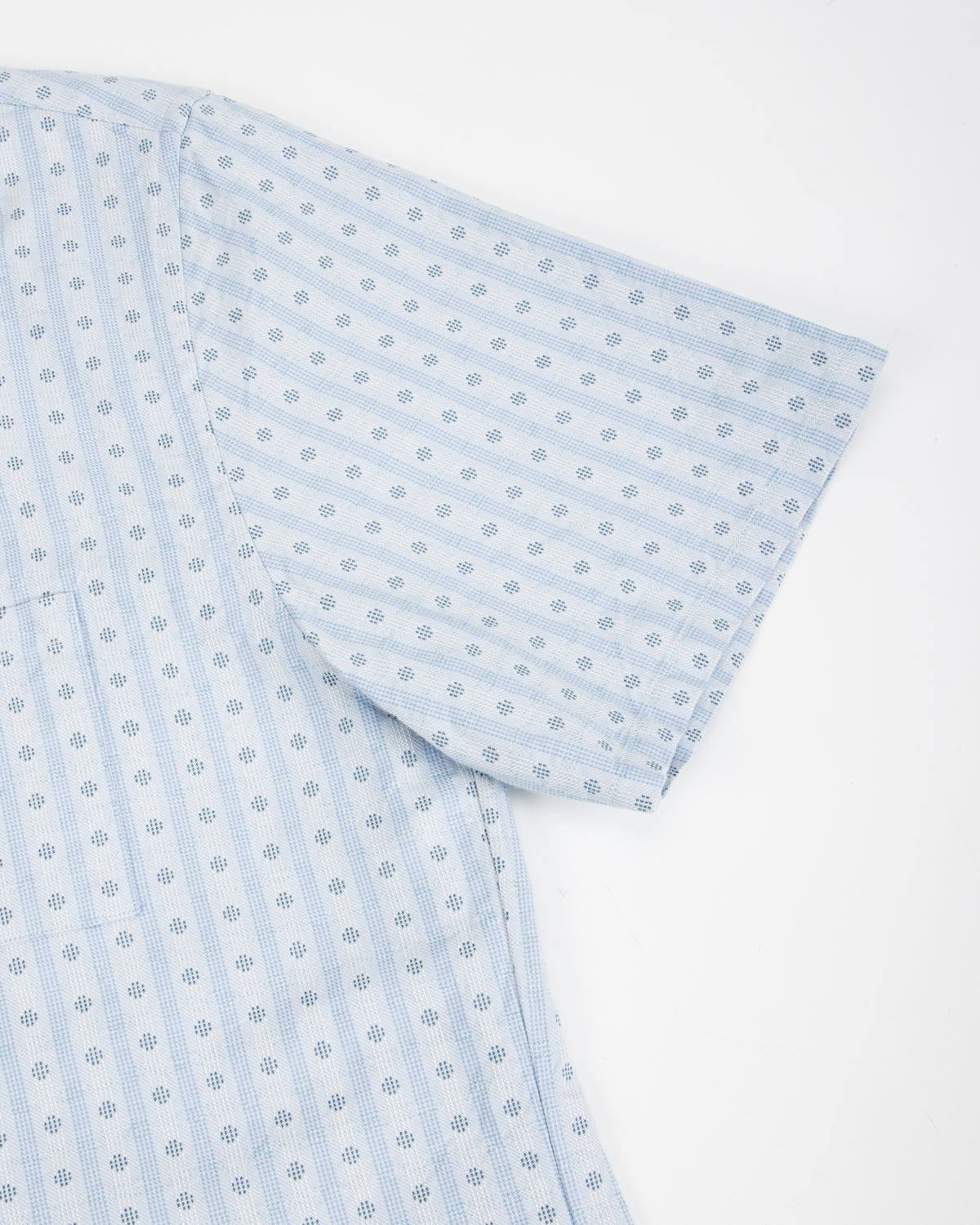 Prequel S&S x Prequel Short Open Collar Shirt - Blue Classic Dobby Check - Standard & Strange