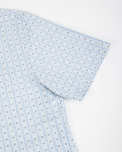 Prequel S&S x Prequel Short Open Collar Shirt - Blue Classic Dobby Check - Standard & Strange