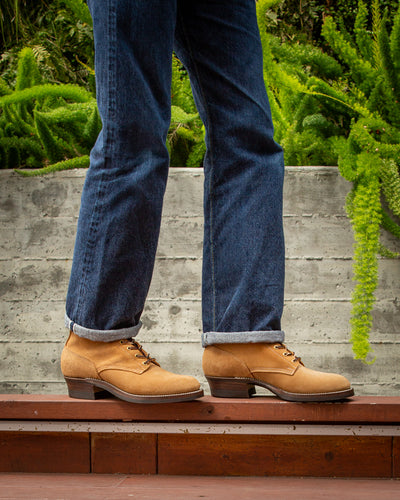 Rolling Dub Trio Griffin Plain Toe Boots - Beige Suede - Standard & Strange