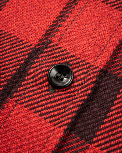 The Real McCoy's 8HU Twisted-Yarn Buffalo Check Flannel Shirt - Red/Black - Standard & Strange