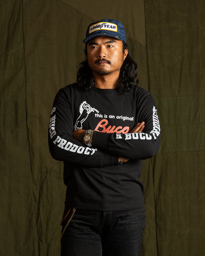 The Real McCoy's Buco L/S Tee / Original Buco - Black - Standard & Strange