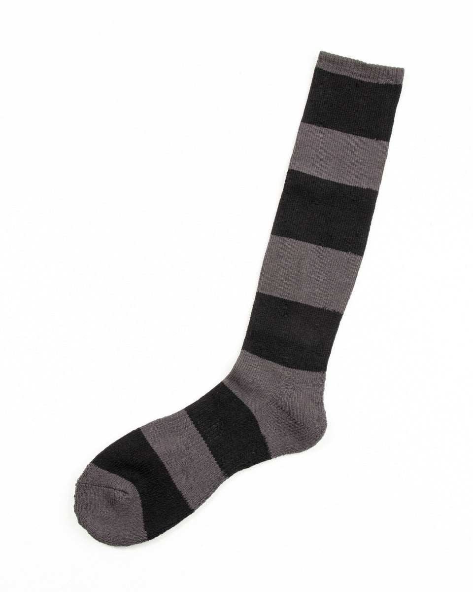 The Real McCoy's Buco Striped Action Socks - Gray/Black - Standard & Strange