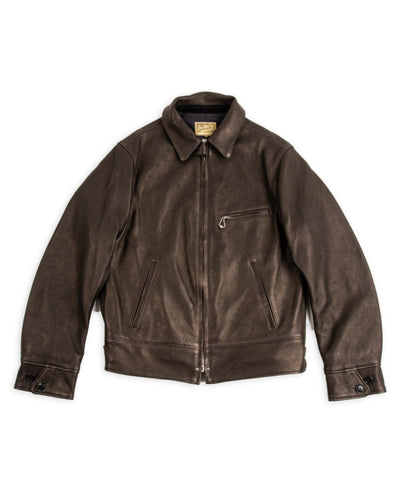 The Real McCoy's Freeman 30s Sports Jacket (Deerskin) - Black - Standard & Strange