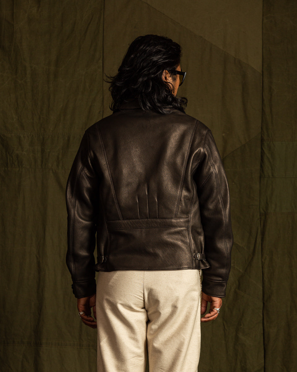 The Real McCoy's Freeman 30s Sports Jacket (Deerskin) - Black - Standard & Strange