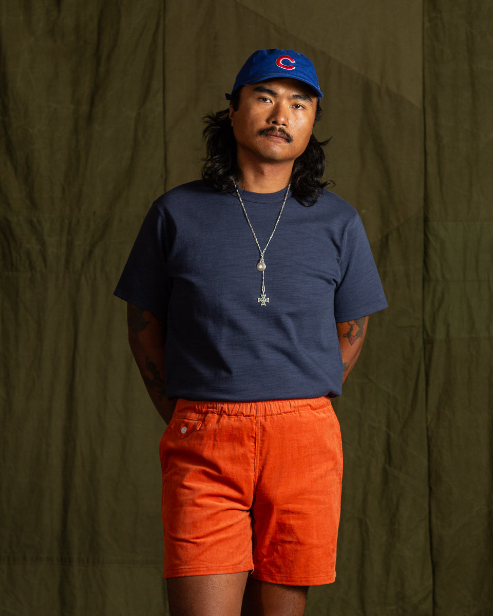 The Real McCoy's Heavy Cotton Slub Jersey - Navy - Standard & Strange