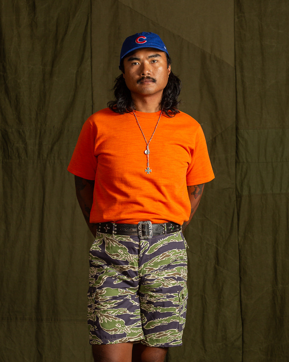 The Real McCoy's Heavy Cotton Slub Jersey - Tangerine - Standard & Strange