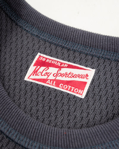 The Real McCoy's Honeycomb Thermal Shirt - Ink Blue - Standard & Strange