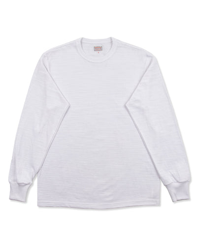 The Real McCoy's Athletic L/S T-Shirt / Loop-Wheel - White - Standard & Strange