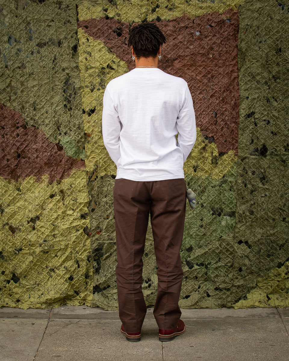 The Real McCoy's Athletic L/S T-Shirt / Loop-Wheel - White - Standard & Strange