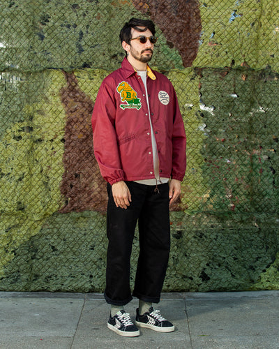 The Real McCoy's Nylon Coach Jacket / Birdies - Burgundy - Standard & Strange