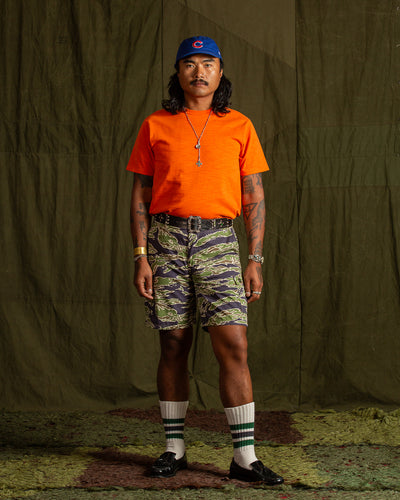 The Real McCoy's Tiger Camouflage Civilian Shorts - Late War Green - Standard & Strange
