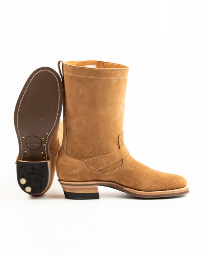 Rolling Dub Trio Griffin Engineer Boot - Dark Beige Suede - Standard & Strange